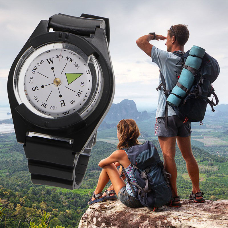 Tactical Wrist Compass Waterproof Survival Hiking Navigation Watch Band