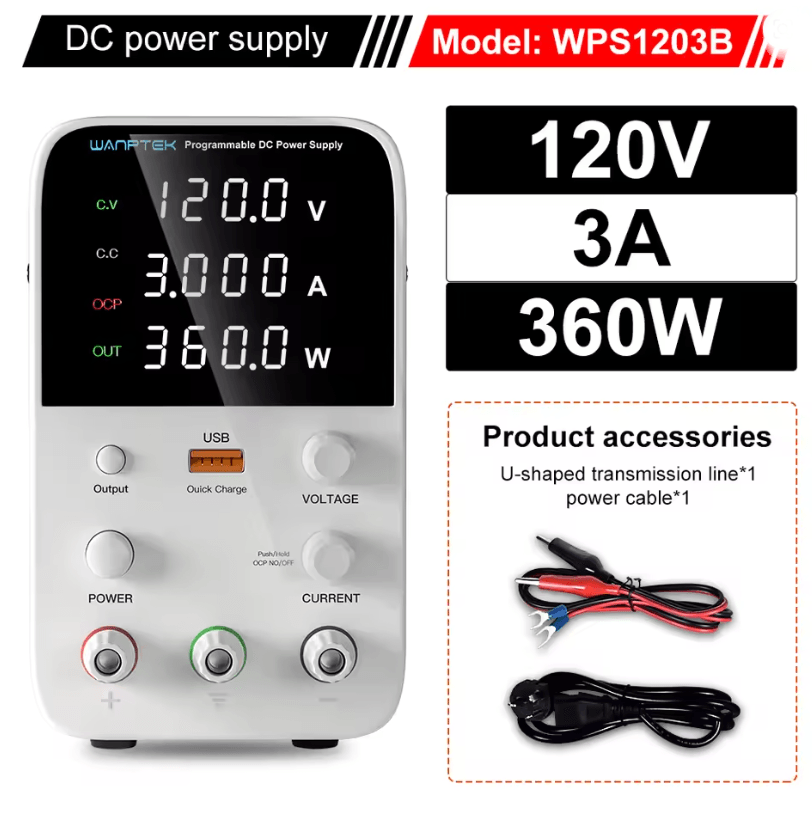 Programmable DC Power Supply 30V 10A Wanptek WPS3010H Adjustable Bench Unit