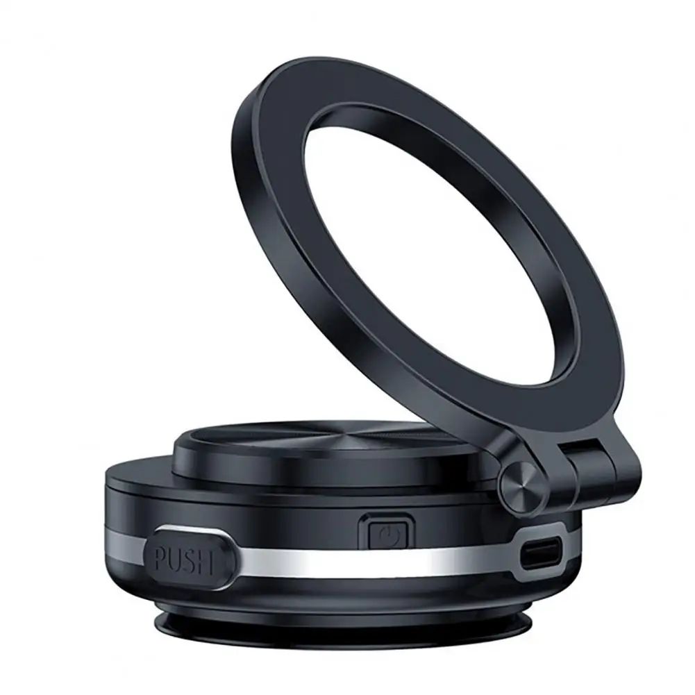 Magnetic Car Phone Holder Electric Vacuum Suction Mount Strong Grip 360° Rotation Secure Dashboard Windshield Stand