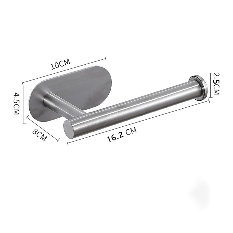 Self Adhesive Wall Mounted Paper Towel Holder Stainless Steel No Drill Bathroom Kitchen Rack