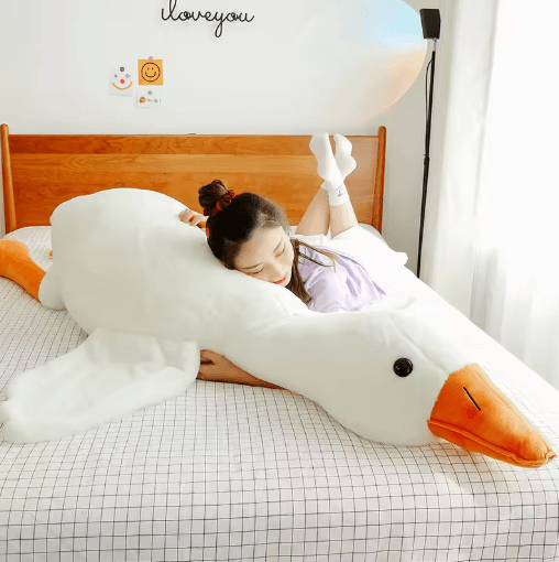 Big White Goose Plush Pillow Stuffed Toy 20 to 75