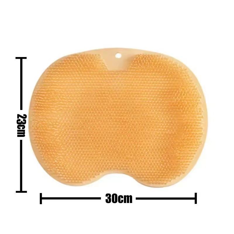 Silicone Foot Scrubber Mat Wall Mounted Shower Back and Foot Massage Cleaner