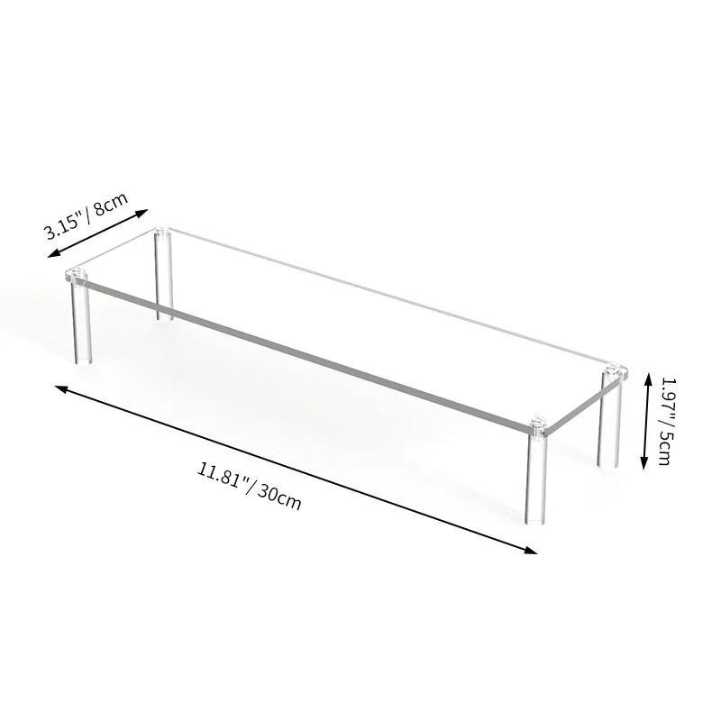 Multi Layer Acrylic Display Stand Transparent Trapezoid Shelf
