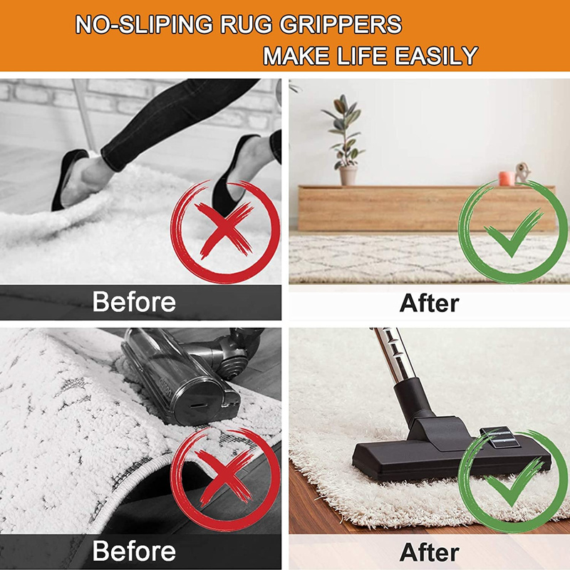 Non Slip Rug Gripper Pads Keep Rugs Flat and Secure on Tile Wood and Marble