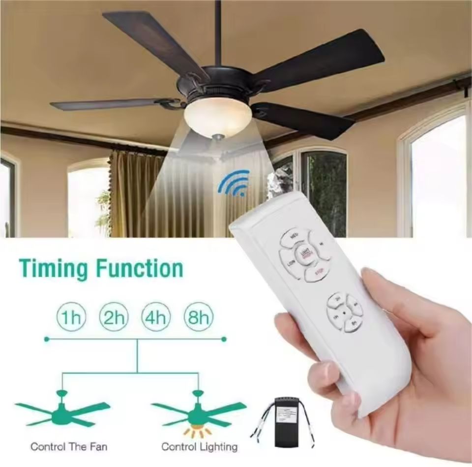 Universal Ceiling Fan Remote Control Kit with Timing and Speed Adjustment