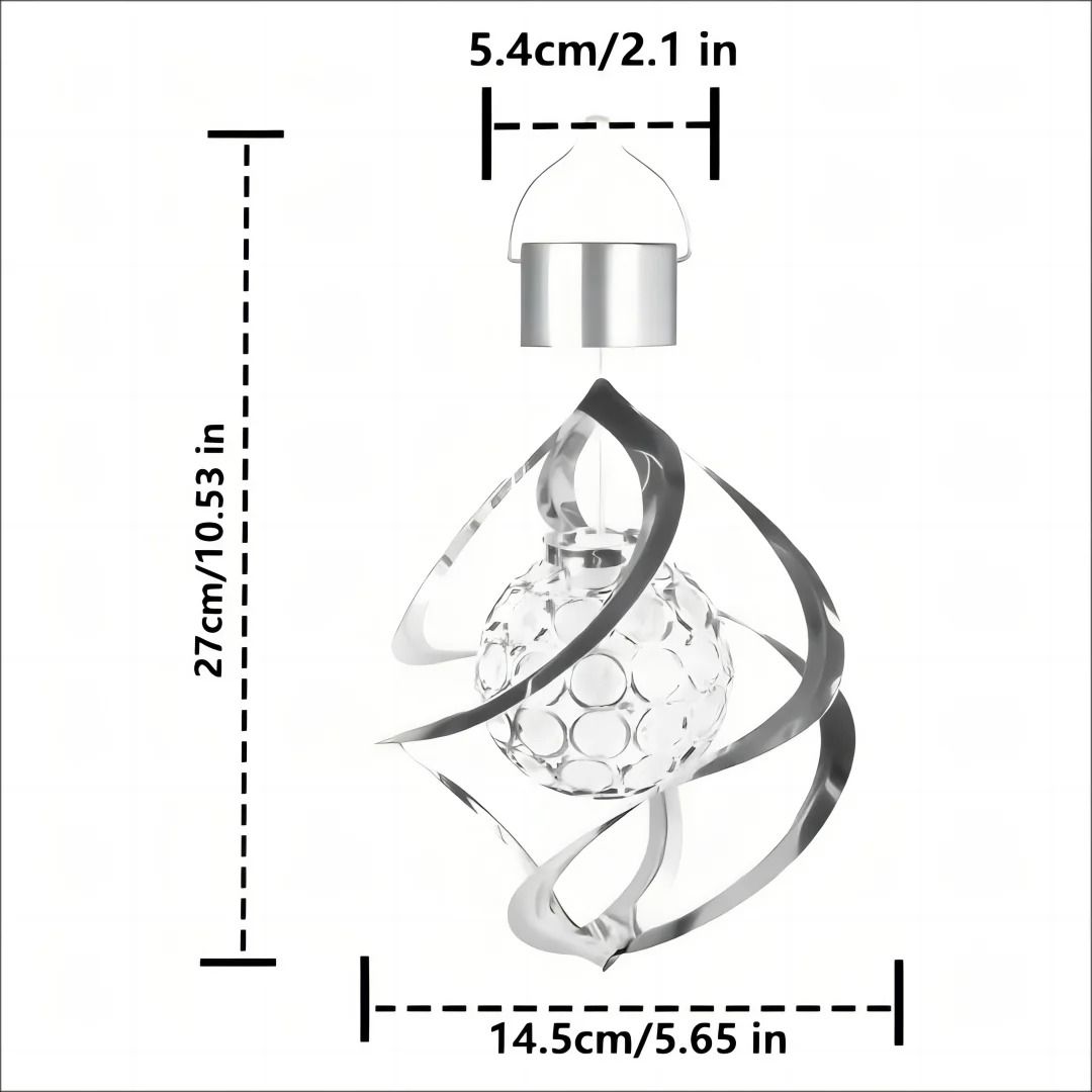 Solar Powered Wind Chime Pendant Light