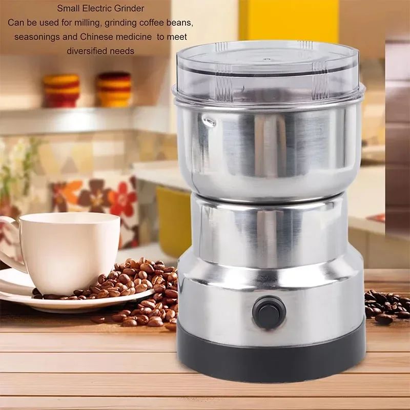 4-Blade Electric Coffee & Spice Grinder, One-Touch Grain & Nut Mill with Stainless Steel Blades