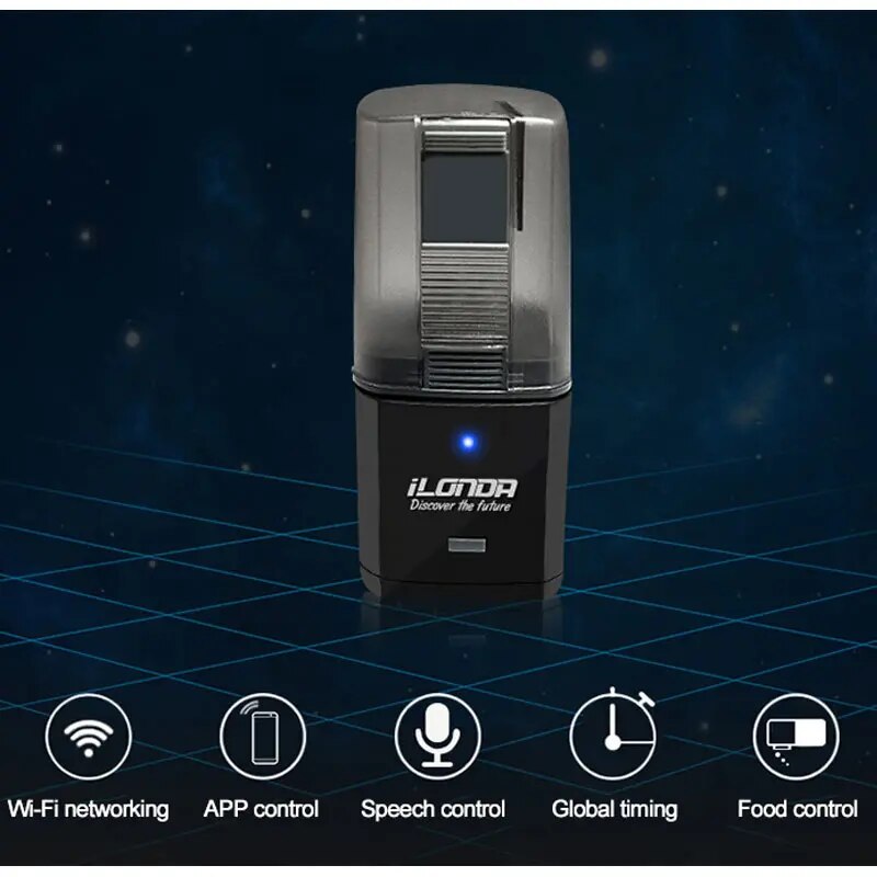 Smart Aquarium Fish Feeder: WiFi Control & Voice Activation