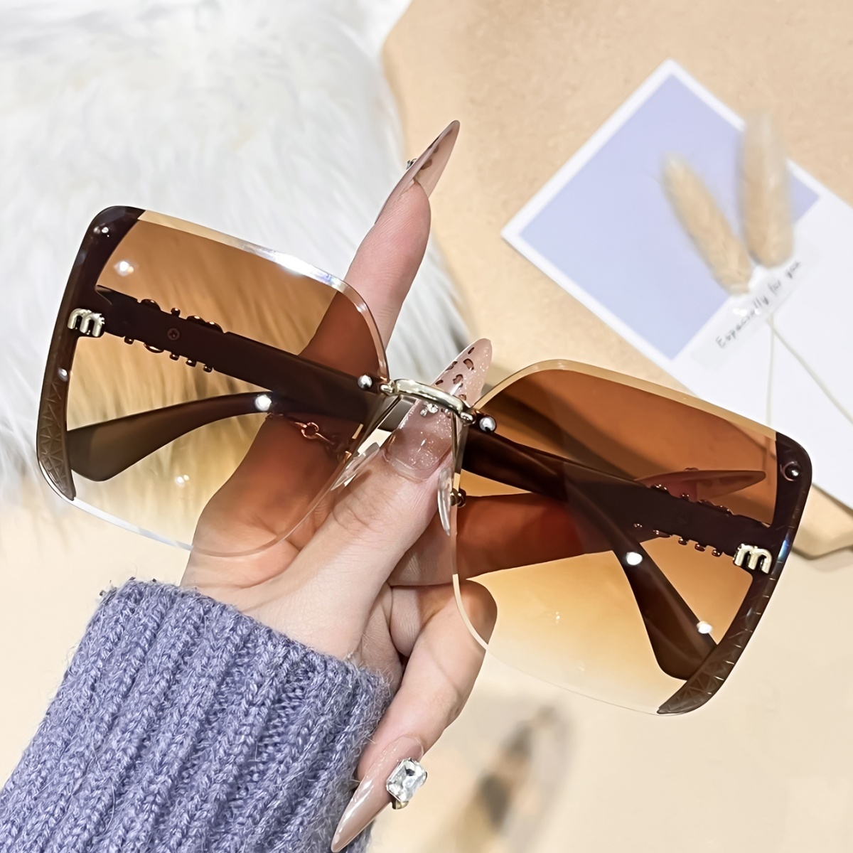 European and American Retro Style Women's Fashionable UV Protection Sunglasses