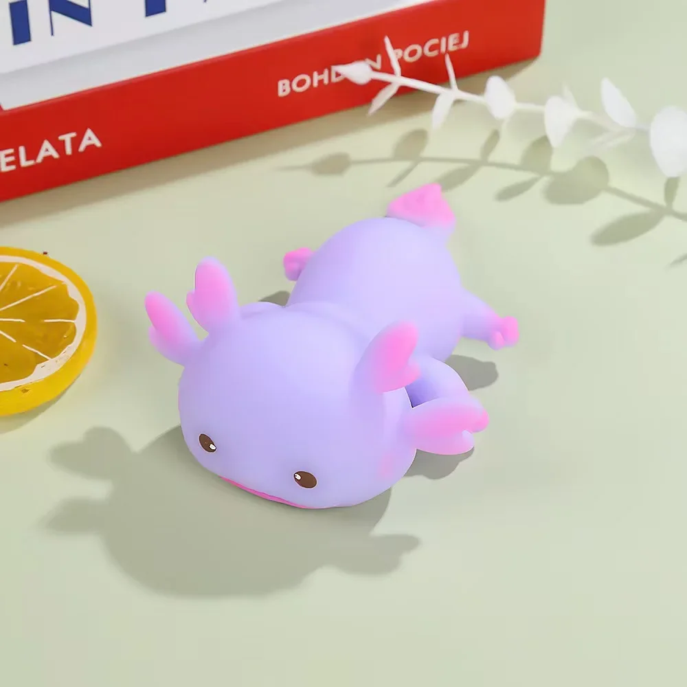 Cute Axolotl Squishy Stress Relief Toy Slow Rising Fidget Squeeze Ball