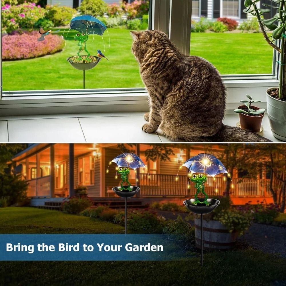 Solar Frog Garden Stake Light