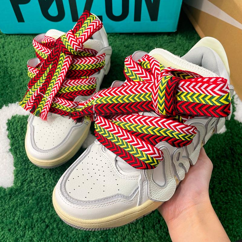 Luxury Wavy Bread Shoe Laces, Flat Shoelaces for Sneakers, Trend Rope Strings for Stylish Shoes