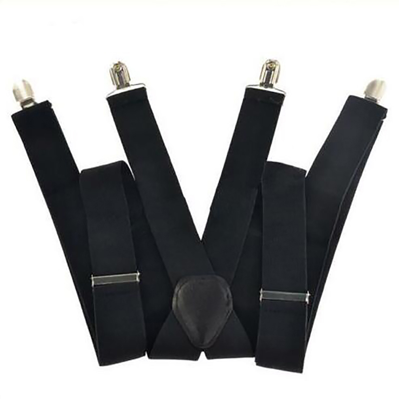 Heavy Duty Men's Suspenders – Adjustable Elastic X-Back Braces with Strong Clips