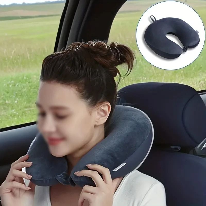 Soft Plush U Shaped Travel Neck Pillow Comfortable Neck Support Pillow