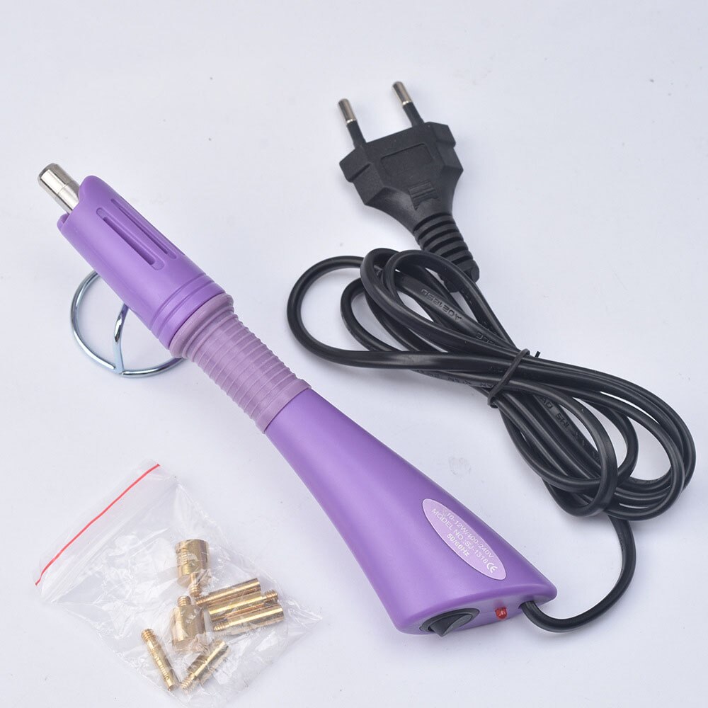 Purple Hotfix Rhinestone Applicator – Fast Heating Iron-on Wand with Precision Tips
