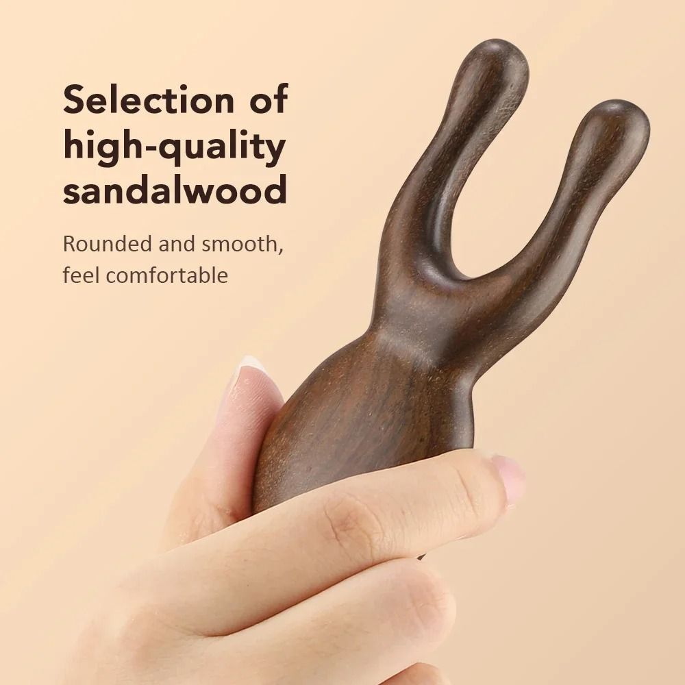 Zen-Sandalwood Sculpting System – Premium Wooden Gua Sha Facial Tool & Head Massager