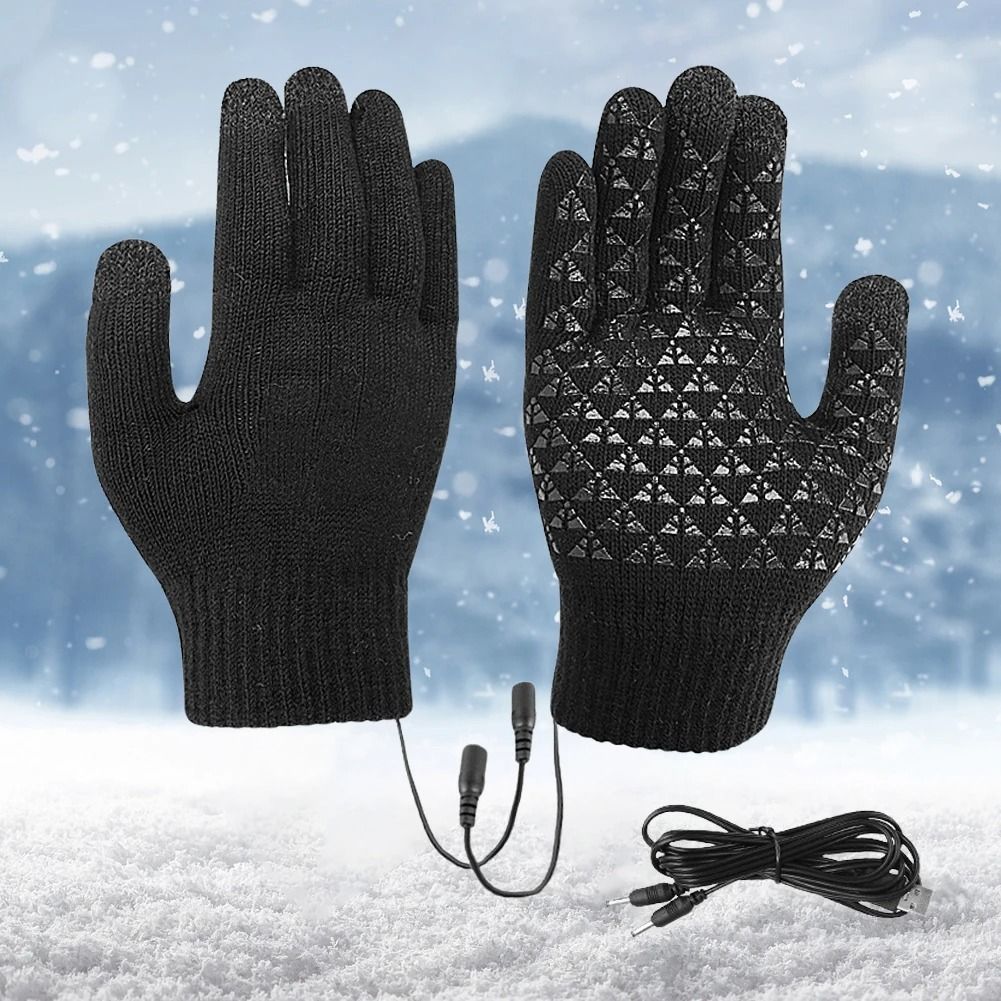 ThermaKnit USB Heated Gloves Full Finger Touch Screen Winter Gloves