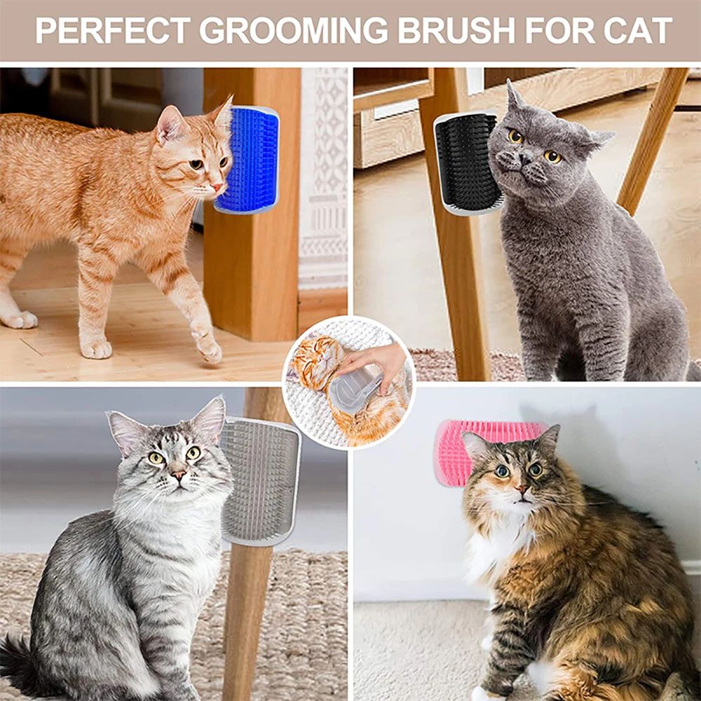 Cat Scratcher Grooming Massager Brush