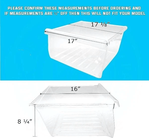 Samsung Refrigerator Upper Vegetable Drawer Compatible, Durable Crisper Bin for Fresh Produce