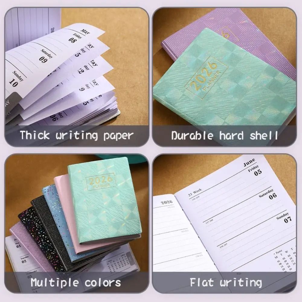 Portable A7 2026 Agenda Book – Pocket Weekly Planner & Pocket Calendar Appointment Diary