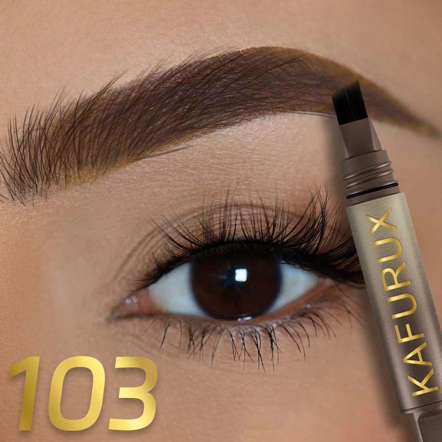 3D Long Lasting Waterproof Eyebrow Pencil with Natural Brush