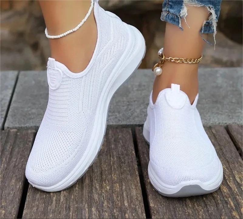 Lightweight Mesh Casual Shoes Women Breathable Soft Sole Summer Flats