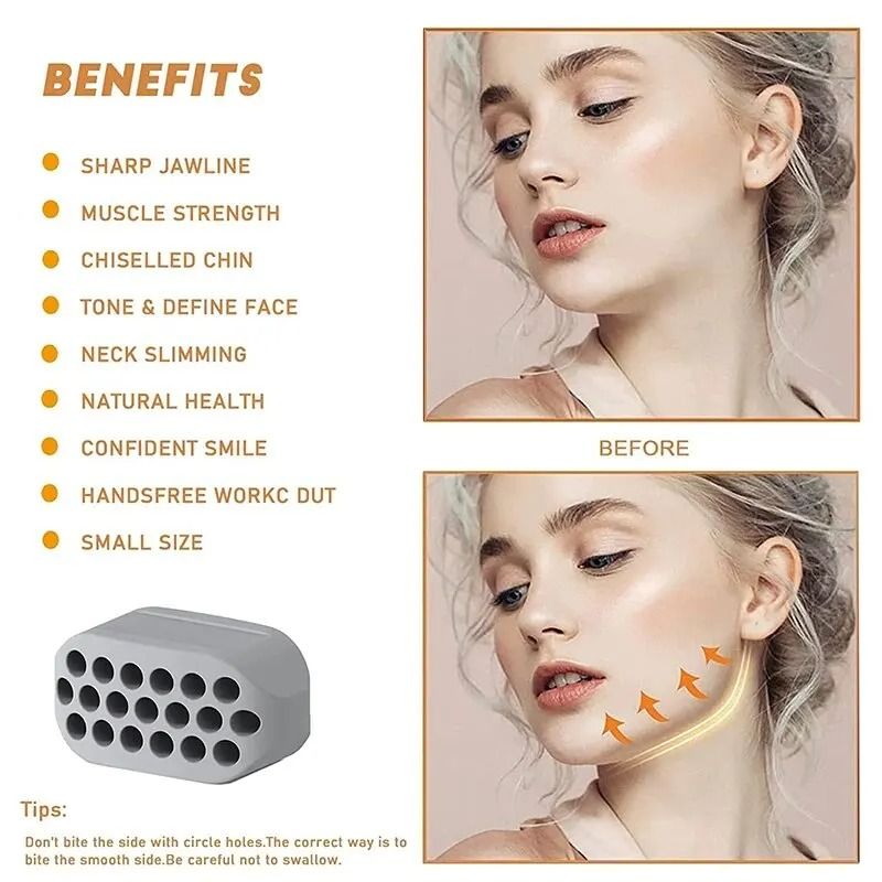 Silicone Jaw Exerciser & Facial Toner Set