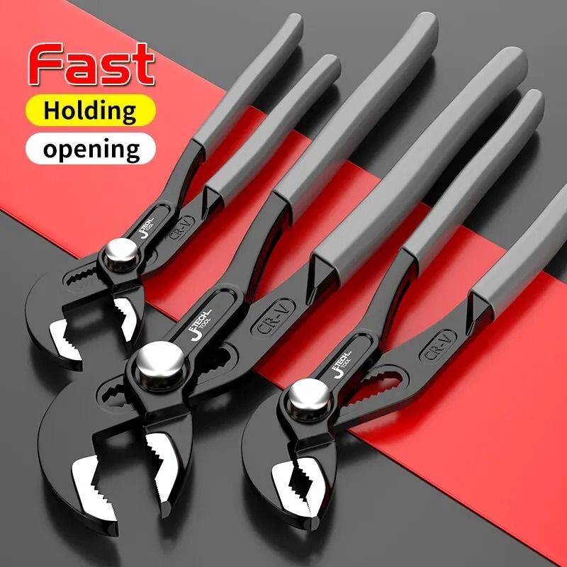 Adjustable Water Pump Pliers with Quick Release and Non Slip Handle