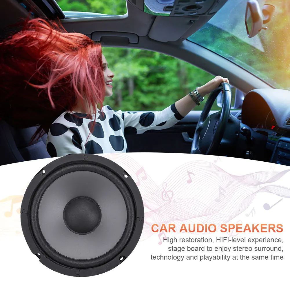 Universal 4–6 Inch Car HiFi Coaxial Speakers – Full-Range Stereo Sound Upgrade
