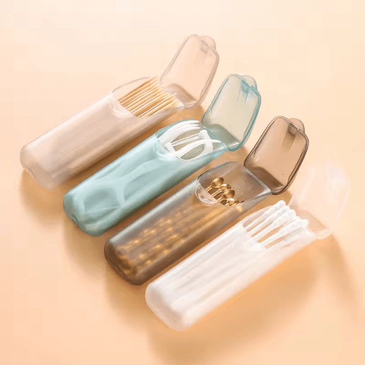 Mini Toothpick Holder Box with Lid, Mini Toothpick Storage Box and Portable Toothpick Case