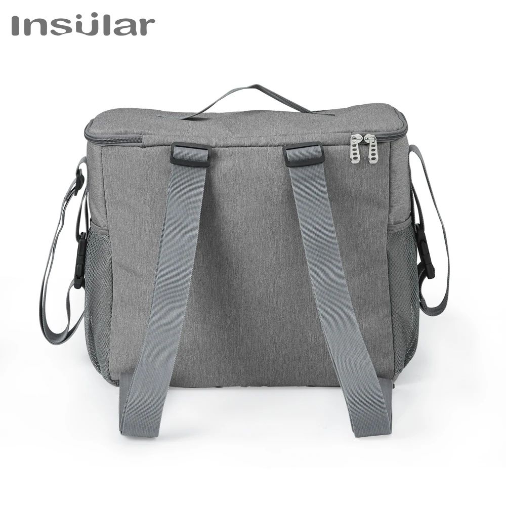 Insular Large Capacity Diaper Backpack with Anti Loss Zipper Travel Maternity Nursing Bag