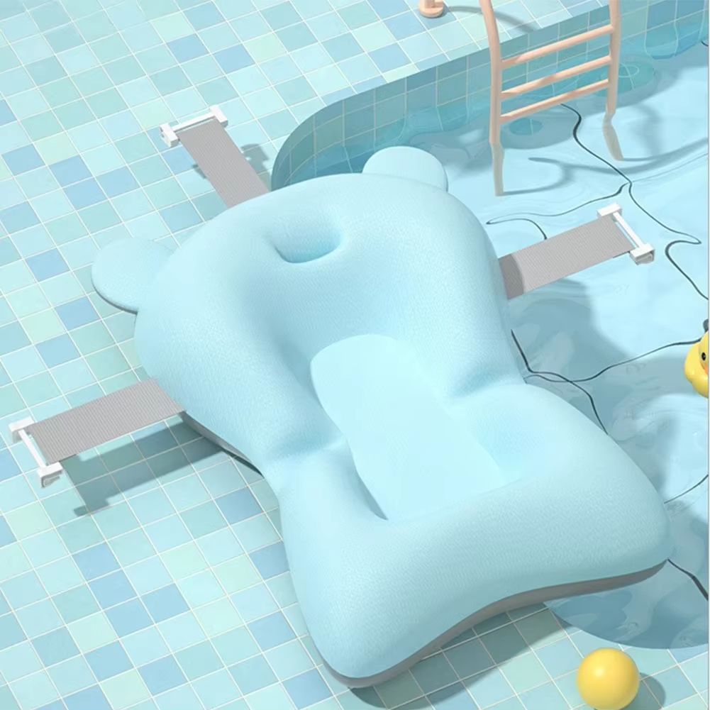 Newborn Baby Bath Cushion Seat Floating Baby Bath Pillow with Anti Slip Support (0–12 Months)