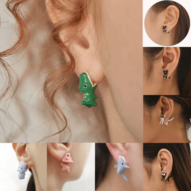 Cute Mini Cartoon Animal Earrings for Everyday Style and Gifts