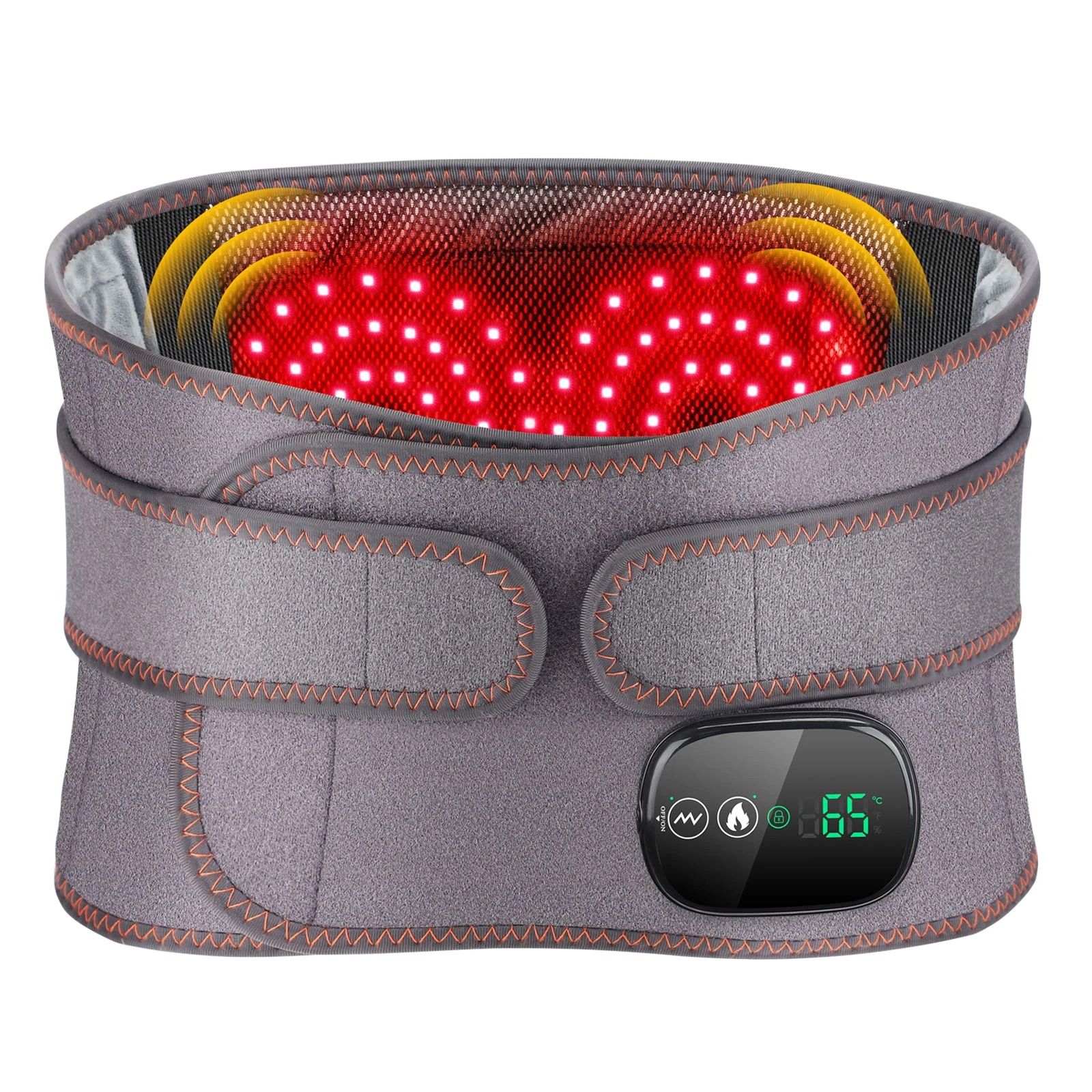 Electric Heating Waist Massager Belt with Vibration and Hot Compress