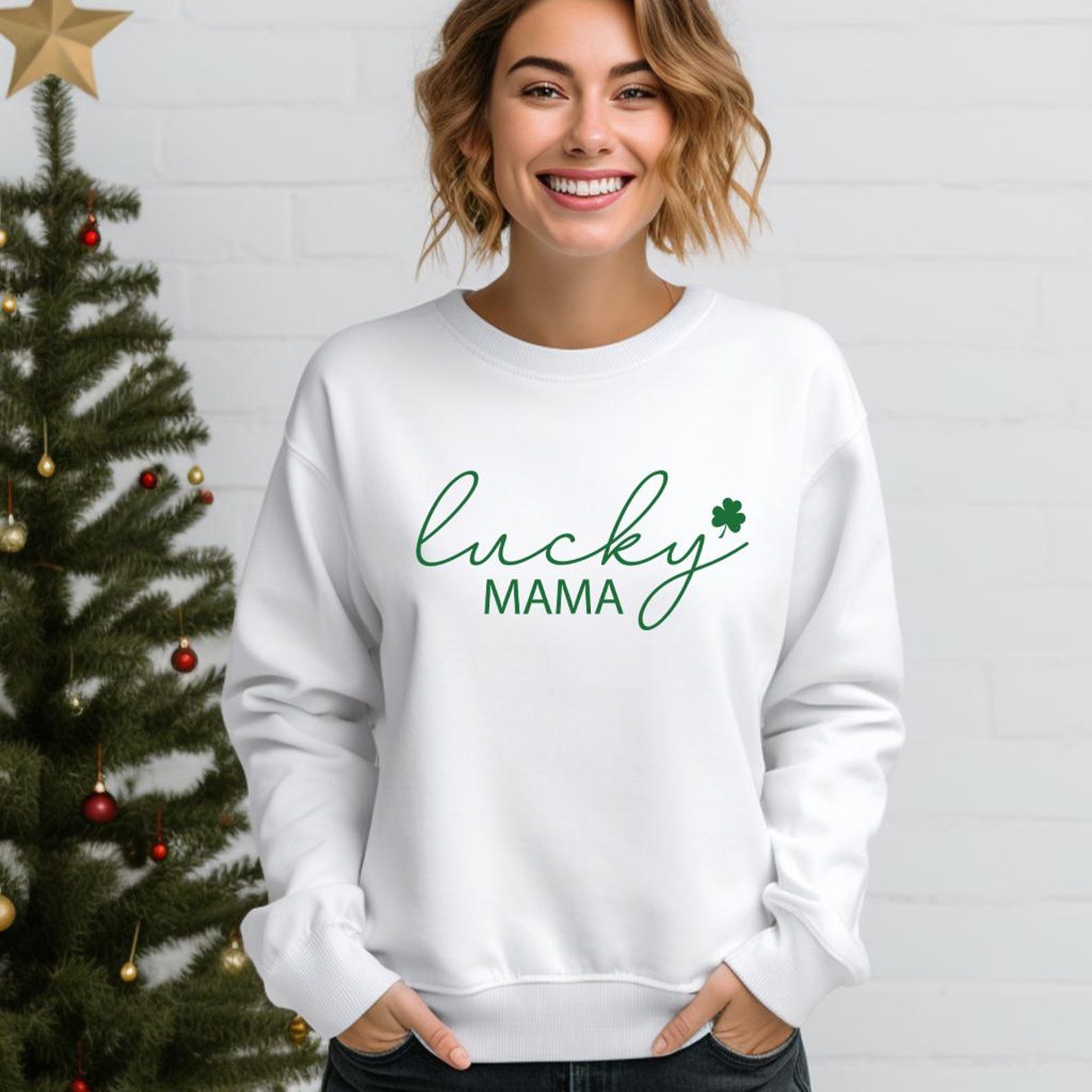 Lucky Wife St. Patricks Day Shirt | Womens Clover Tee Funny Irish Holiday Graphic Top Gift for Her
