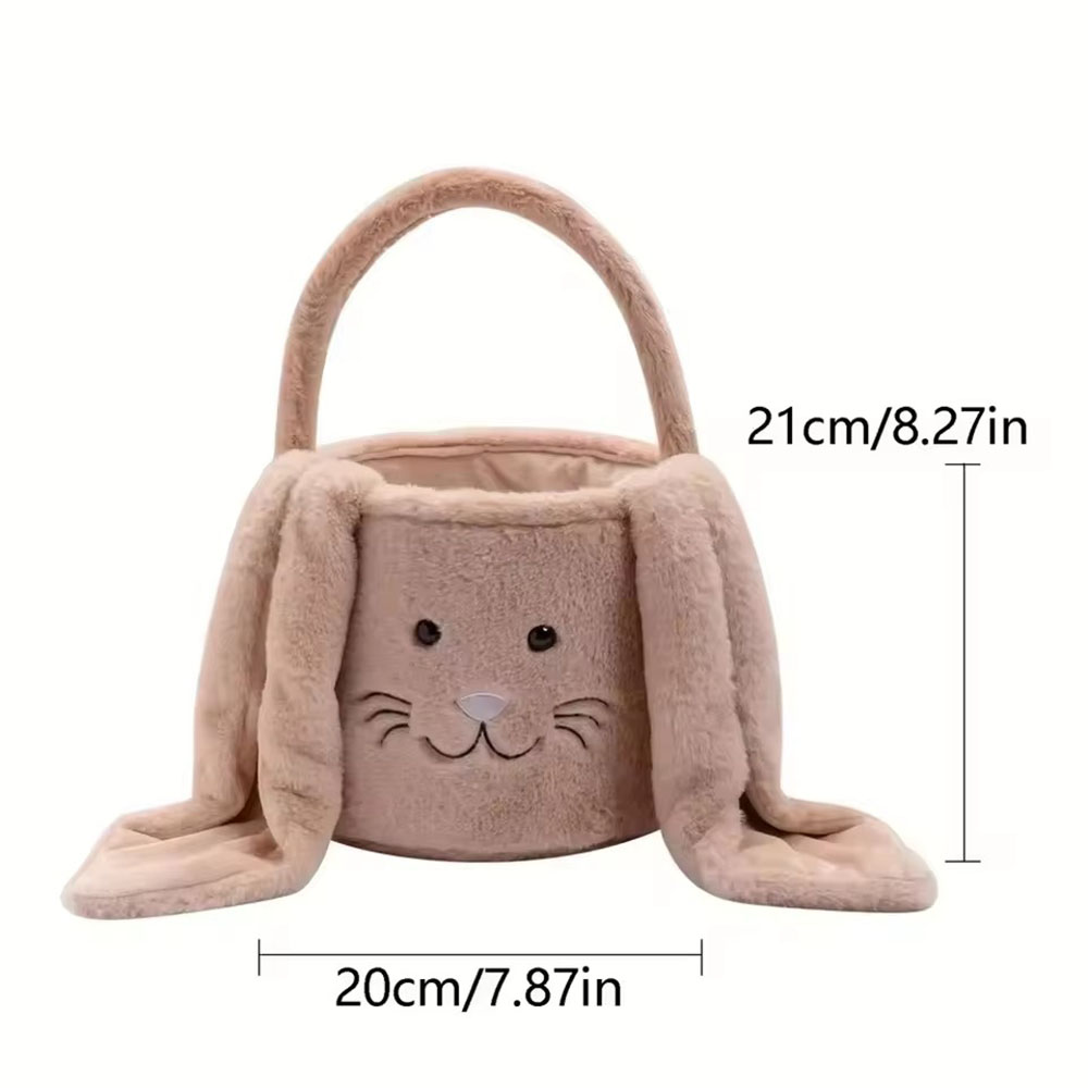 Lovely Easter Bunny Basket, Plush Candy Carry Basket, Bunny Gift Basket
