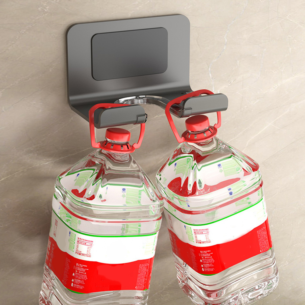 Space Aluminum Wall Mounted Hair Dryer Holder, Punch-Free Storage Rack
