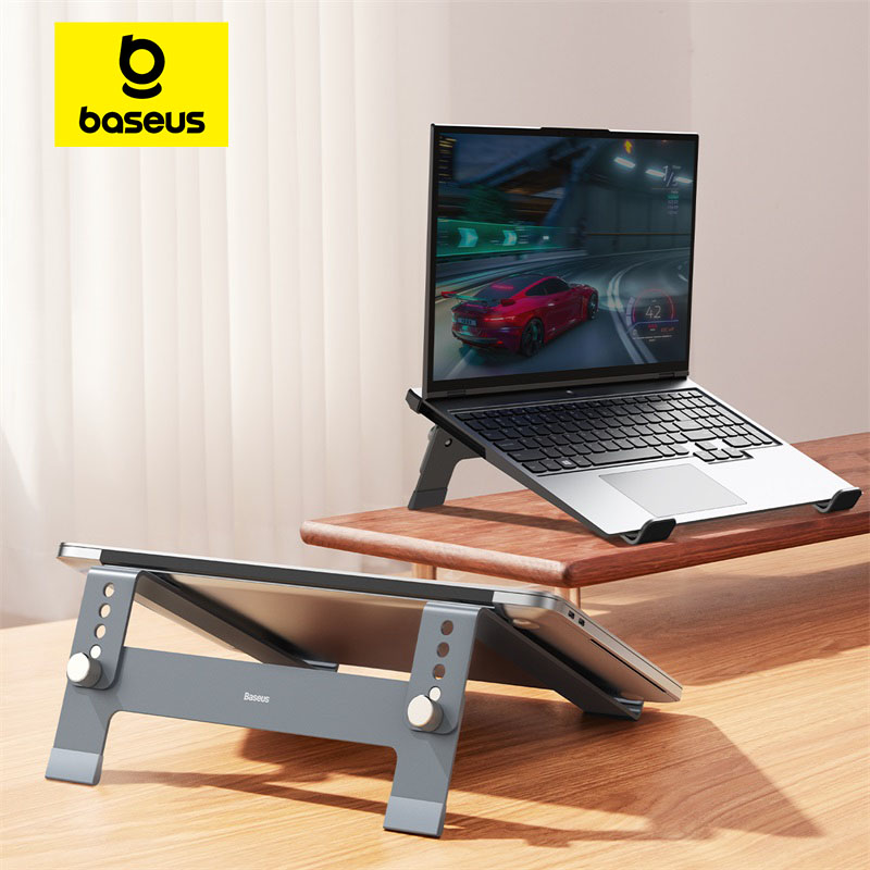 4 Gears Adjustable Baseus Laptop Stand Support, Vertical Aluminum Alloy Stand for MacBook Pro Air 17
