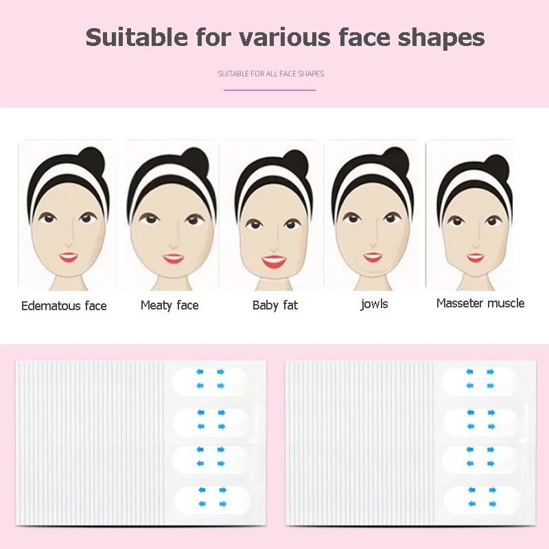 V Lift Face Tape Slim Patch Invisible Adhesive Sticker 80 PCS