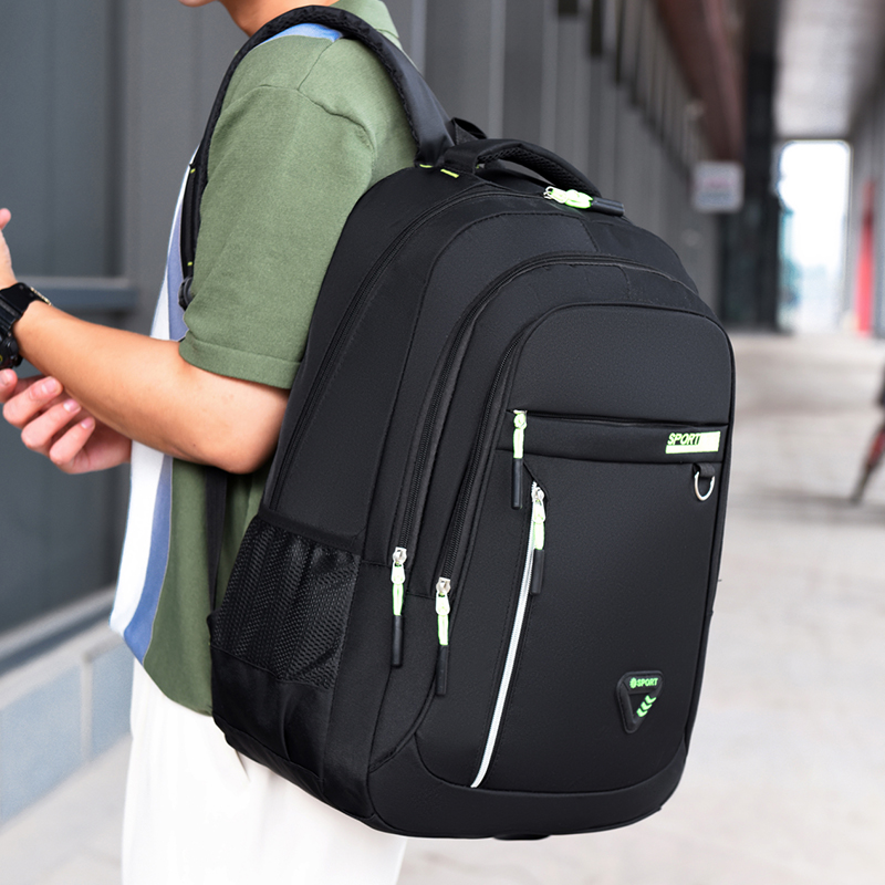 Mens Backpack Large Capacity Adjustable Shoulder Straps Multiple Compartments for Daily Use
