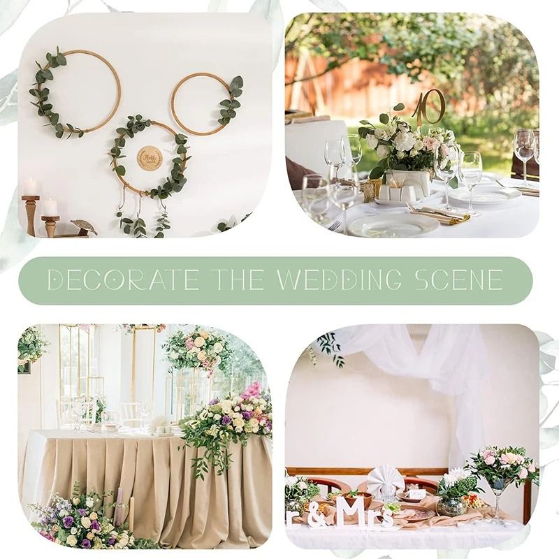 Artificial Eucalyptus Leaves Bulk Greenery Stems for Wedding Floral Decor