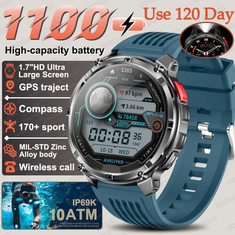 T-Rex3 Pro Rugged Smartwatch with GPS & Ultra-Long Battery