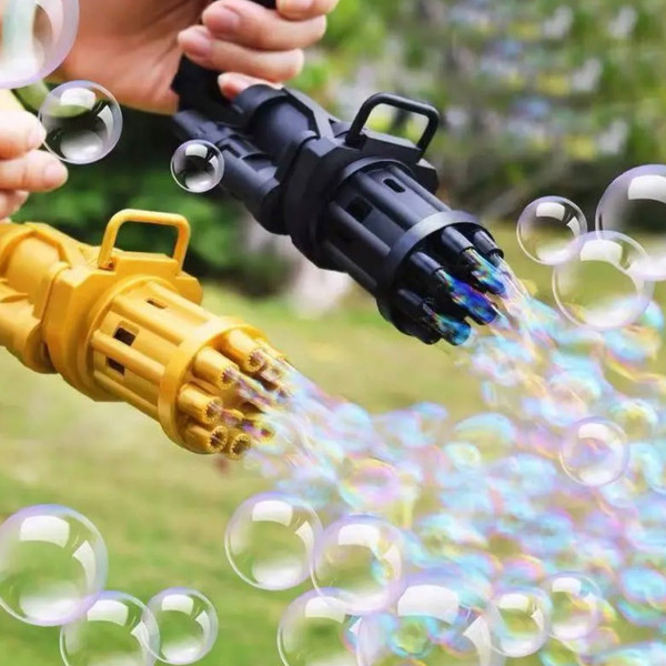 Electric Gatling Bubble Machine Gun Toy