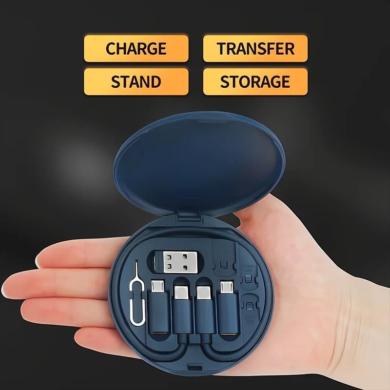60W Multi-USB Type-C Charging Adapter Cable Kit | All-in-One Conversion Set with USB-A & Lightning