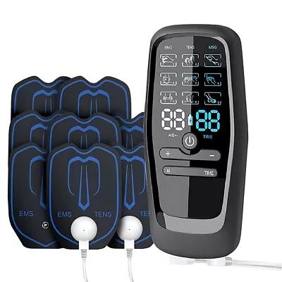TENS EMS Muscle Stimulator, Acupuncture & Physiotherapy Massager for Full Body Pain Relief & Slimming Therapy