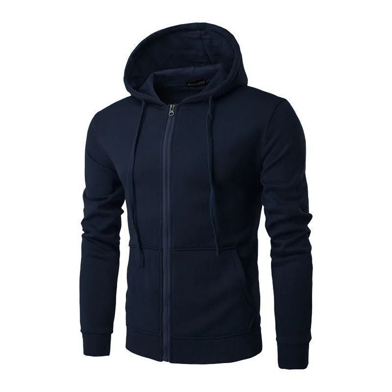 Autumn Men Sweatshirt Long Sleeve Zipper Hoodie Slim Fit
