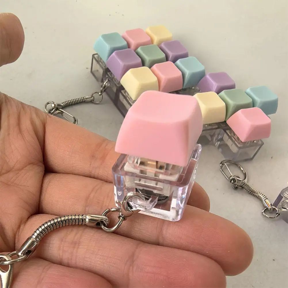 9-Key Keyboard Fidget Toy Fidget Keychain Mechanical Switch Tester