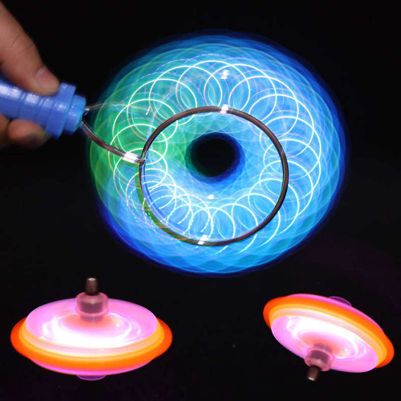 LED Magnetic Spinning Top Toy Light Up Gyroscope for Kids & Collectors
