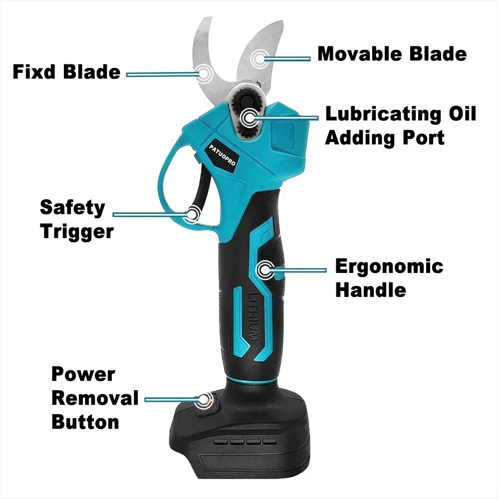 30 mm Cordless Brushless Electric Pruning Shear Power Tool for Makita 18 V Battery