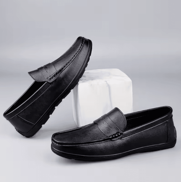 UrbanClassic Men Genuine Leather Loafers Breathable Slip On Casual Boat Shoes